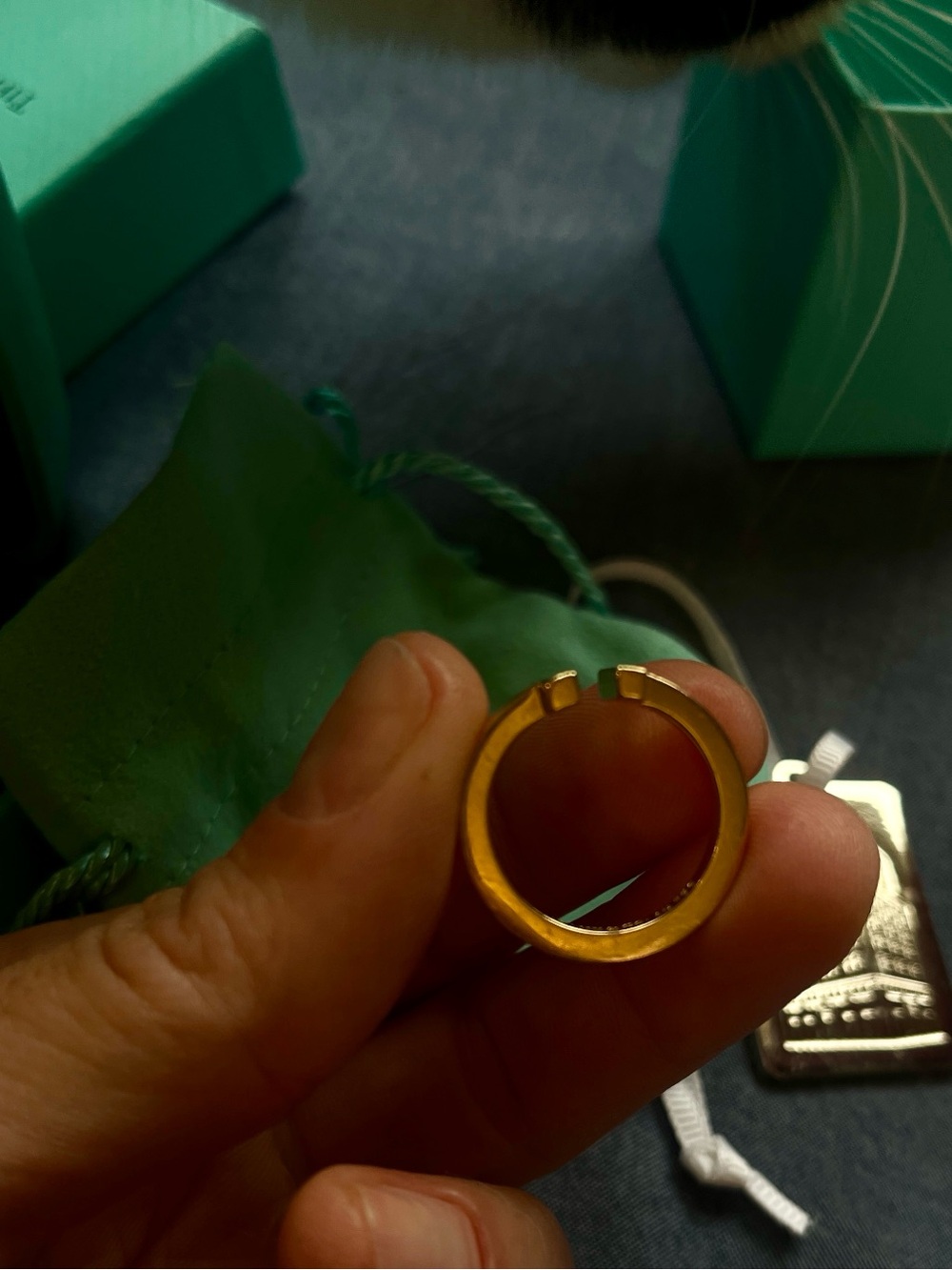 Classic open T ring Tiffany’s gently used - Picture 4 of 14